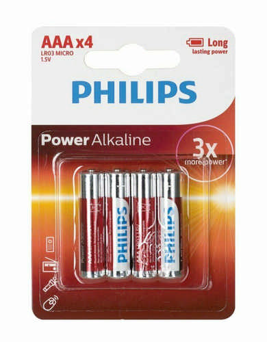 Philips Alkali Powerlife 4er-Blister LR03 Micro (AAA) 