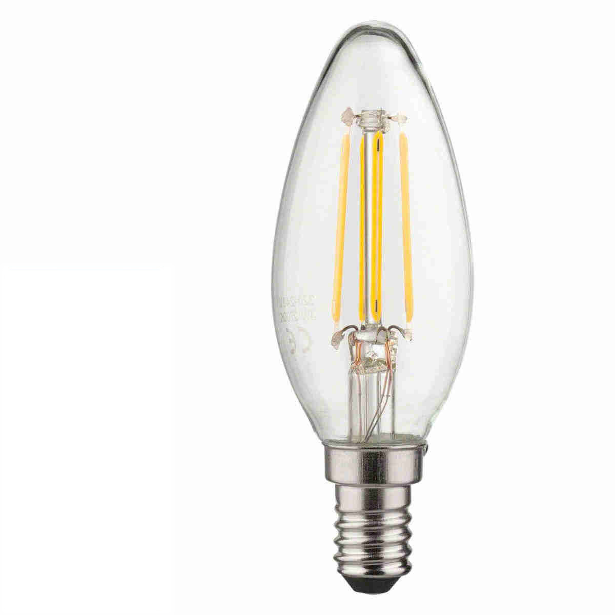 LED Filamentlampe klar Kerzenform Retro-LED 4 Watt E14 2700 Kelvin - Müller Licht