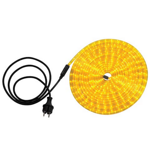 GLOBO - LED Lichtschlauch gelb 9m mit 1,5m Zuleitung und Stecker 216 x LED 12,96 Watt Gelb