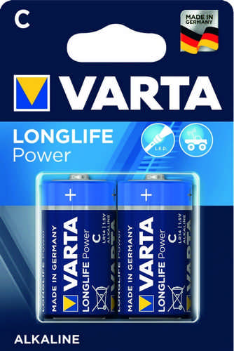 2 Stück VARTA LONGLIFE Batterie Alkaline Babyzelle C 