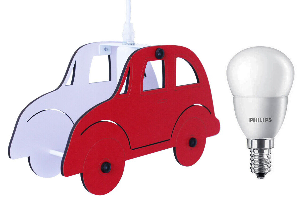 INSATECH LED Hängeleuchte Auto MDF 1x E14 inkl Philips LED Lampe 4,5 Watt