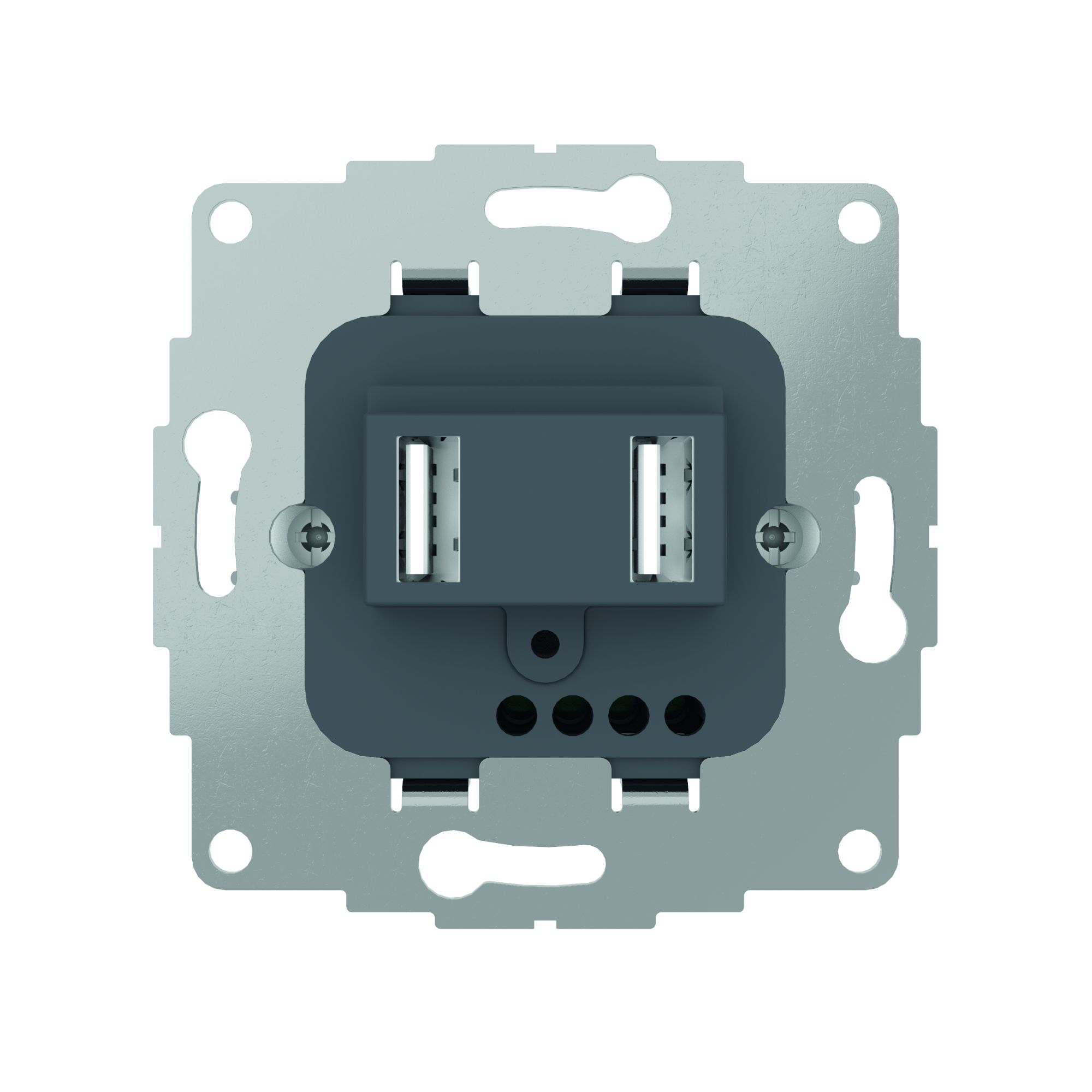 2 USB UP-Einsatz USB-Ladestation chargeUP TAE 19W, 2,4 A, anthrazit