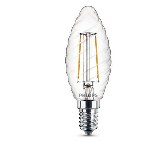Classic LEDcandle Filament Kerzenlampe ST35 gedreht klar 2 Watt E14 2700 - Philips