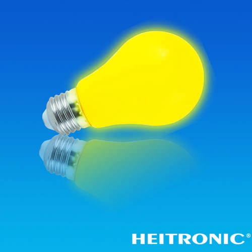HEITRONIC - LED LEUCHTMITTEL E27 A60 4 Watt GELB