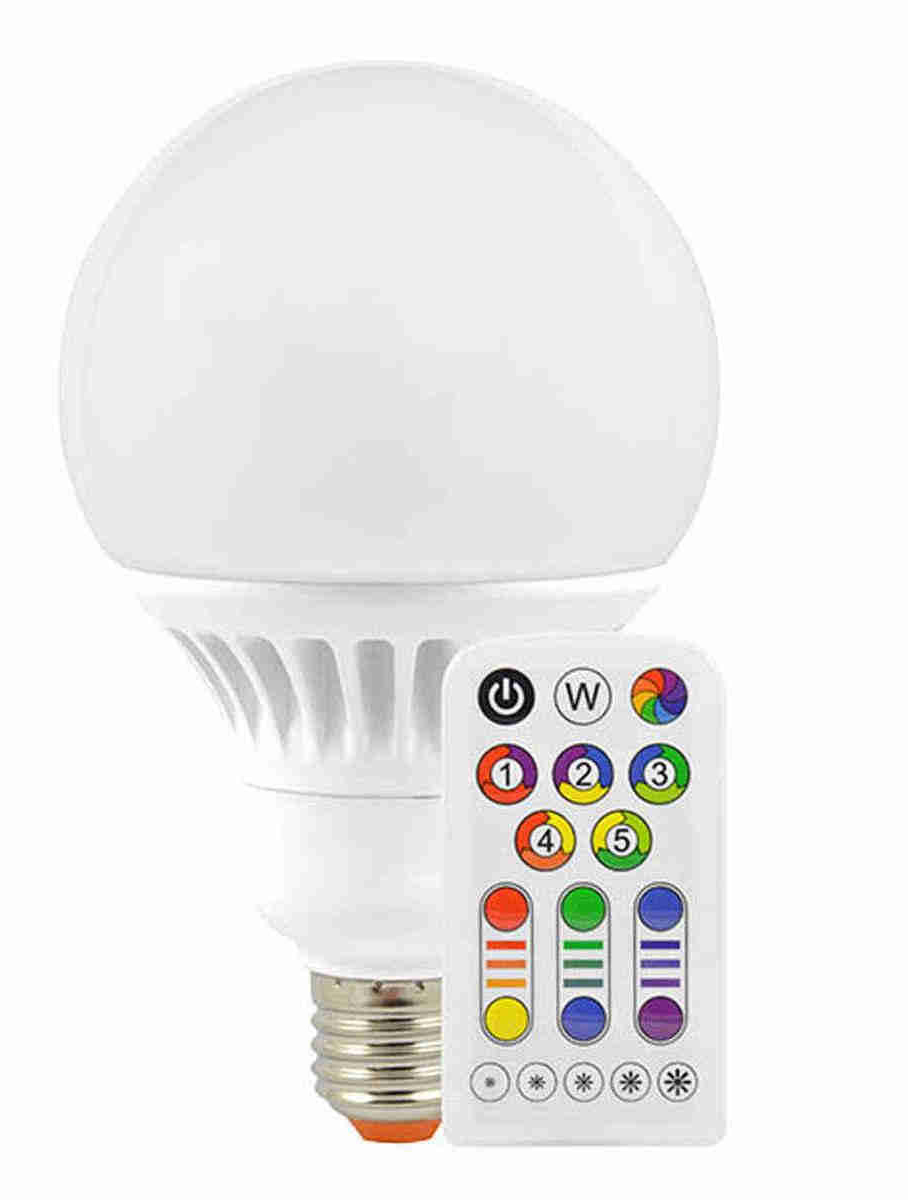 LED Globelampe R100 RGB E27 8 Watt 230 Volt inkl Fernbedienung - Müller Licht