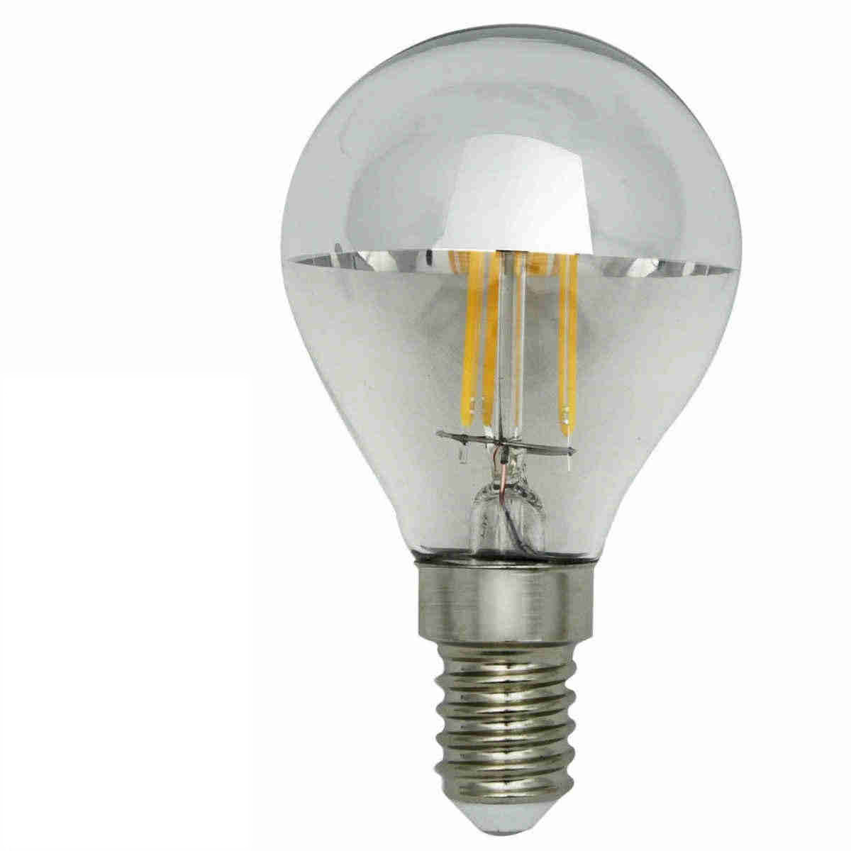 LED Kopfspiegellampe Tropfen silber 4 Watt E14 827 Warmweiss extra 2700 Kelvin