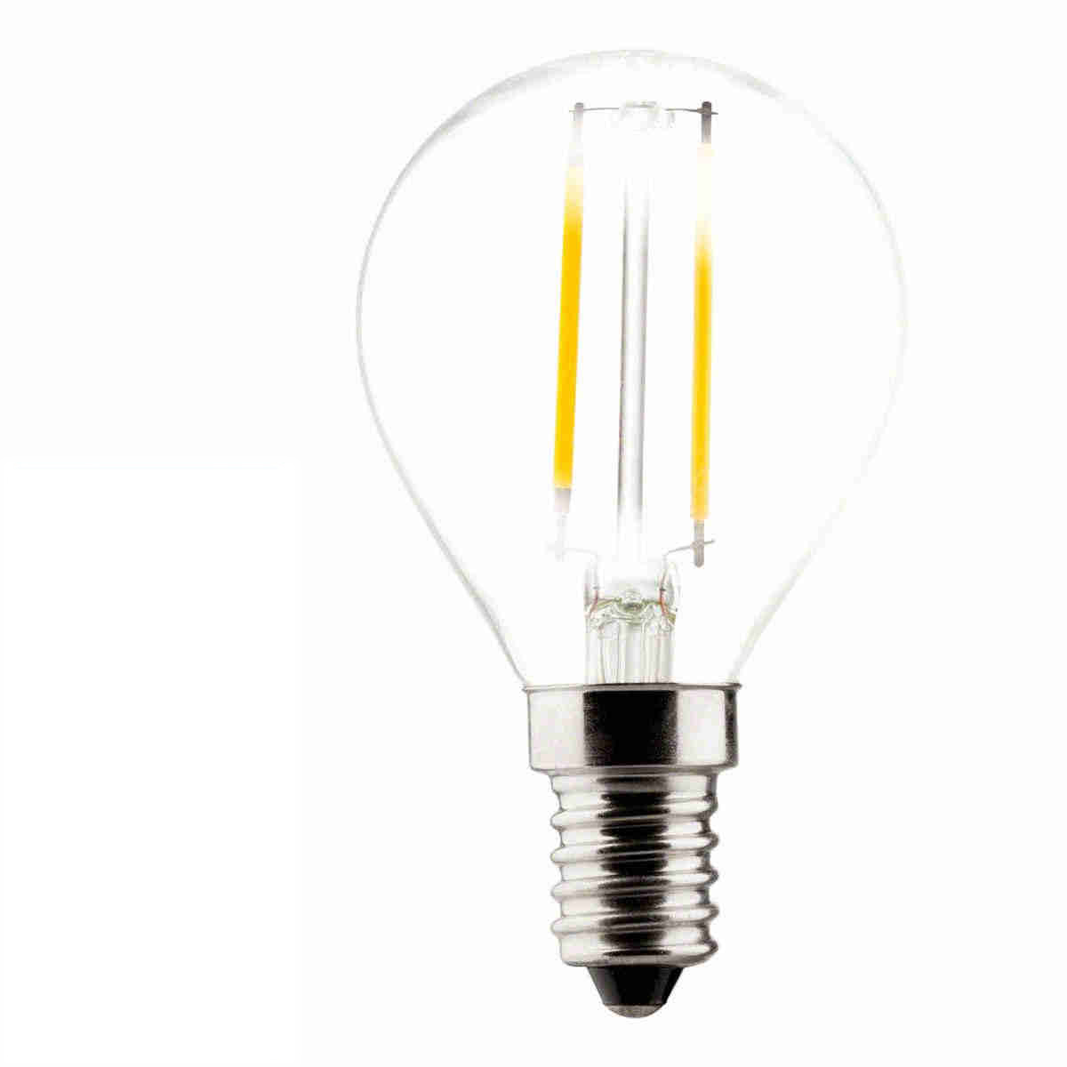 LED Filamentlampe klar 2er Packung Tropfenform Retro-LED 2 Watt E14 2700 Kelvin - Müller Licht