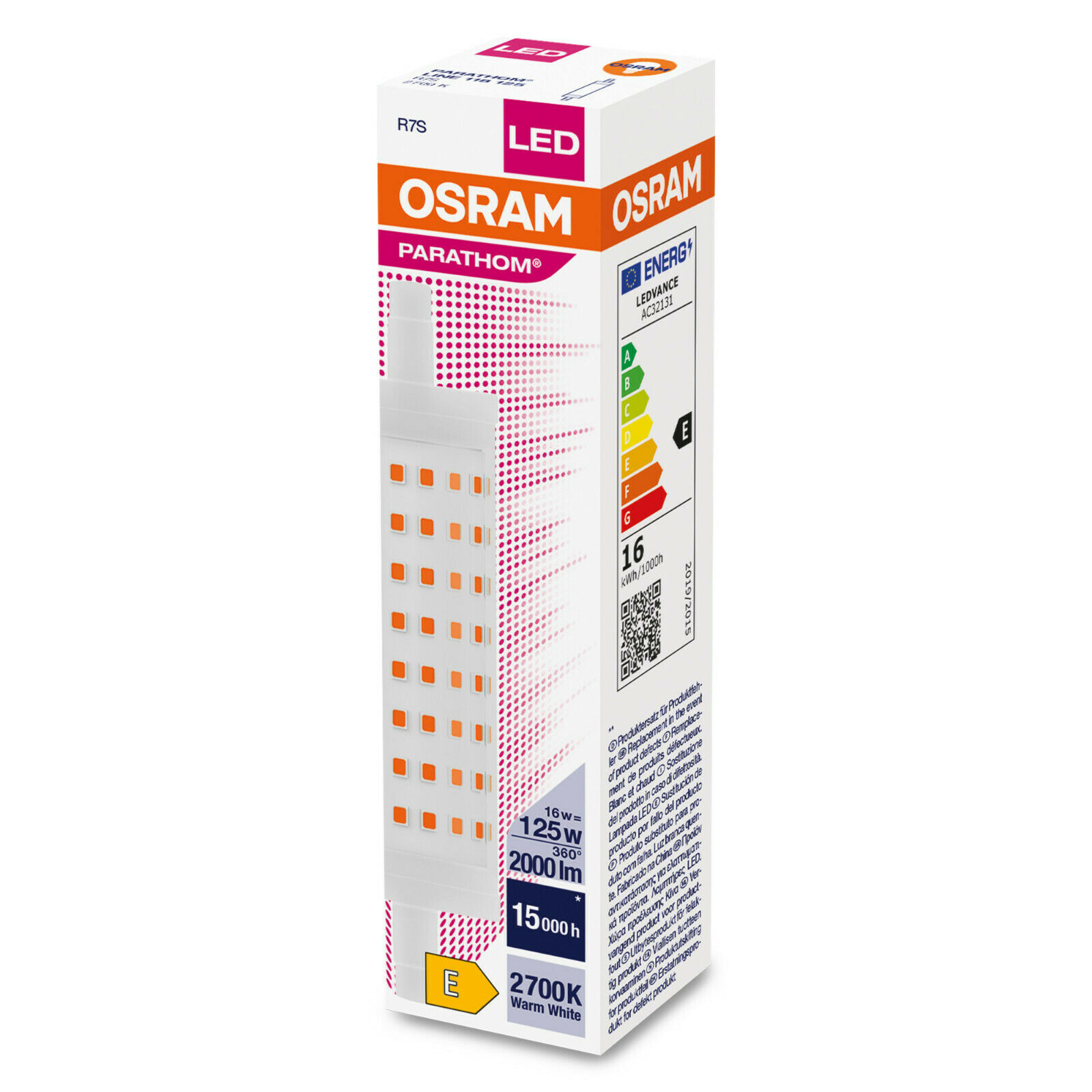 Osram LED Stab R7s 16 Watt 827 warmweiß 118mm