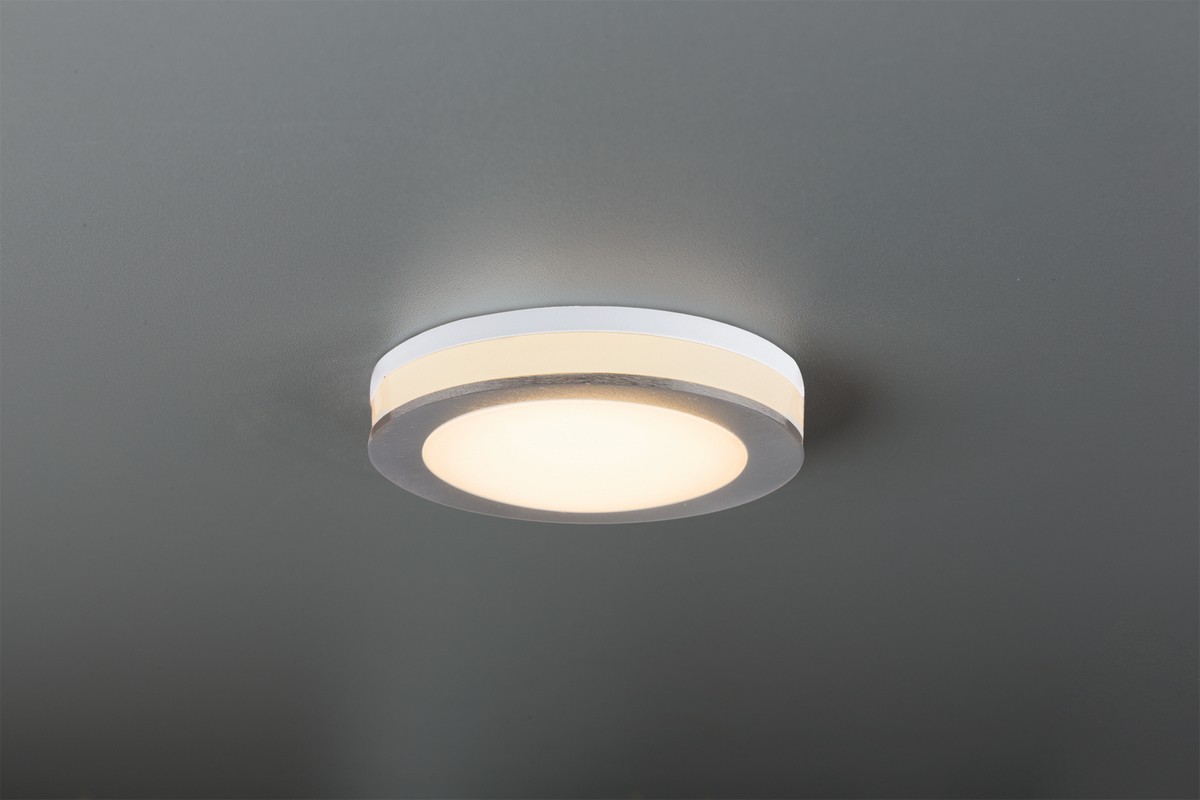 HEITRONIC - LED Einbaustrahler AURORA 6 Watt warmweiss mit Lichtkranz nickel-matt 3000 Kelvin