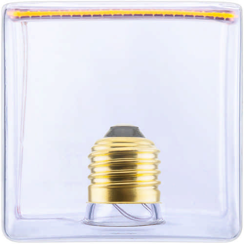 Heitronic LED Leuchtmittel Floating Cube R86 inside klar E27 8 Watt warmweiß 320 Lumen